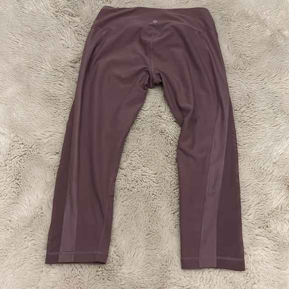 90 Degree by Reflex Purple Cropped Leggings - Picture 2 of 3